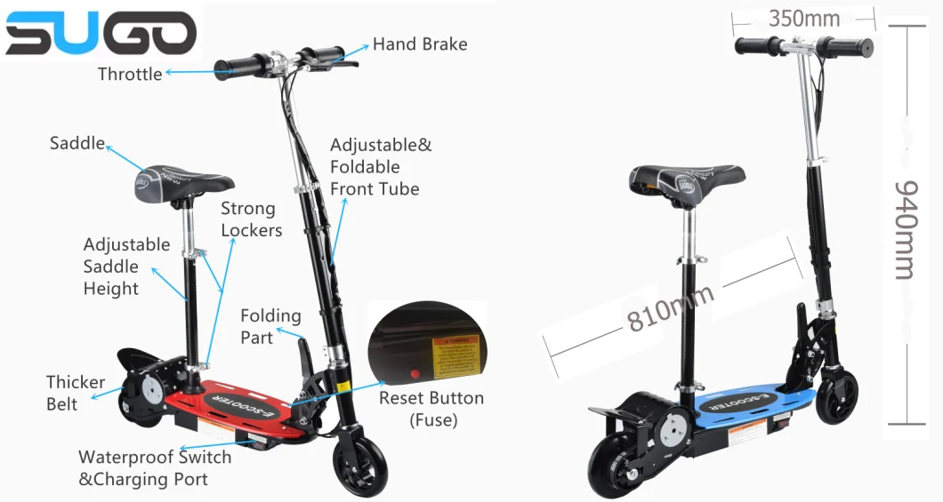 Hot Selling Folding Scooter Portable E-Scooter with Seat Kids Electric Scooter
